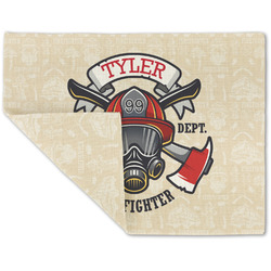 Firefighter Double-Sided Linen Placemat - Single w/ Name or Text