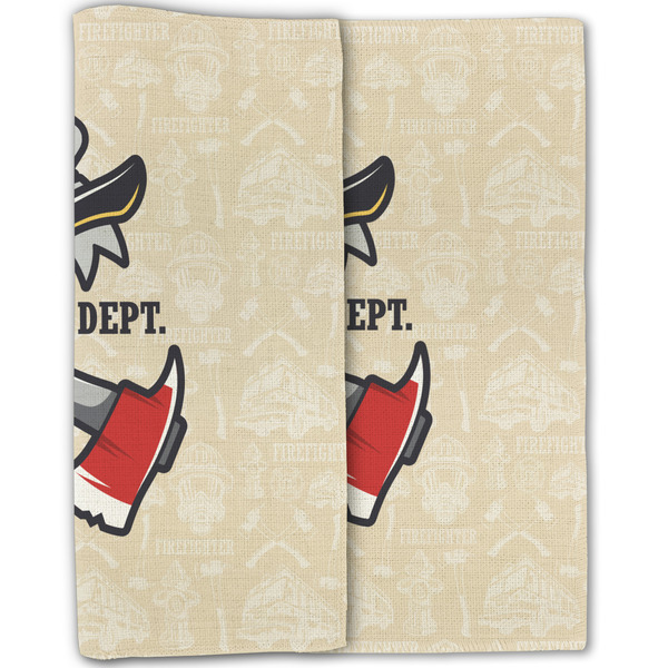 Firefighter Linen Placemat - Folded Half (double sided)