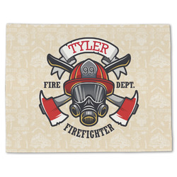 Firefighter Single-Sided Linen Placemat - Single w/ Name or Text