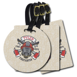 Firefighter Plastic Luggage Tag (Personalized)