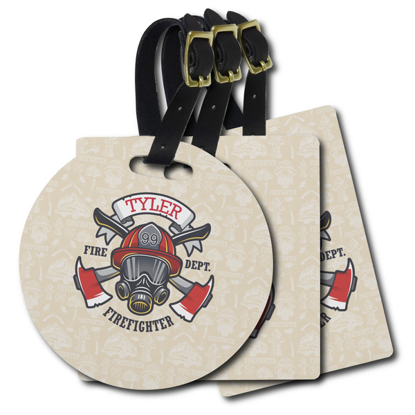 Custom Firefighter Plastic Luggage Tag (Personalized)