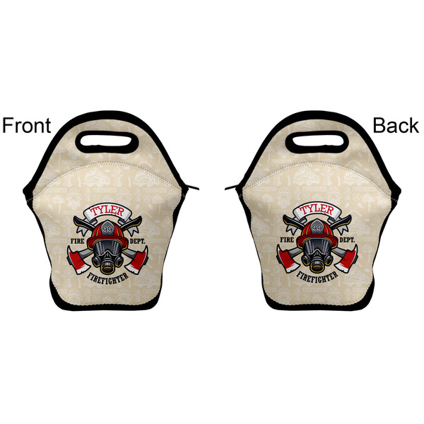 Firefighter Lunch Bag - Front and Back
