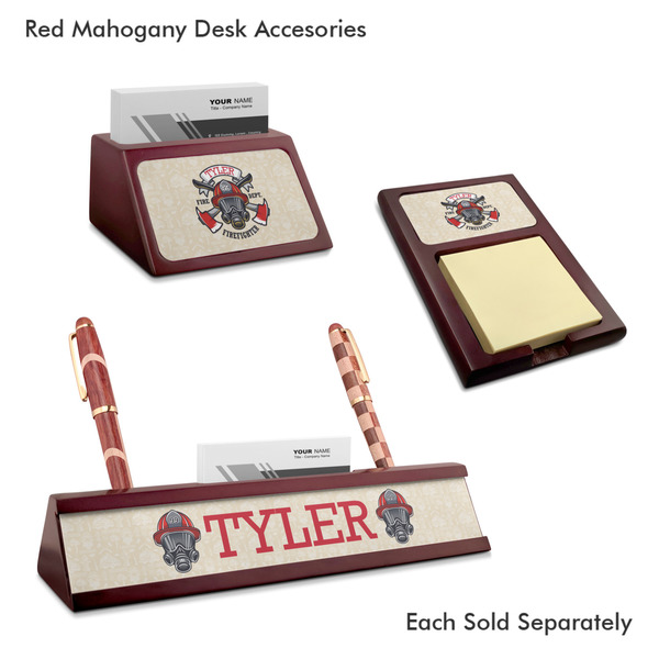Firefighter Mahogany Desk Accessories