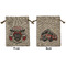 Firefighter Medium Burlap Gift Bag - Front & Back (Personalized)