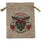 Firefighter Medium Burlap Gift Bag - Front (Personalized)