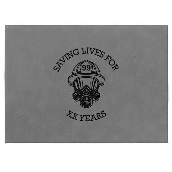 Firefighter Medium Gift Box with Engraved Leather Lid - Approval