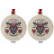 Firefighter Metal Ball Ornament - Front and Back