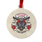 Firefighter Metal Ball Ornament - Front