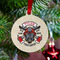 Firefighter Metal Ball Ornament - Lifestyle