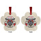 Firefighter Metal Paw Ornament - Front and Back