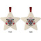 Firefighter Metal Star Ornament - Front and Back
