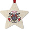 Firefighter Metal Star Ornament - Front