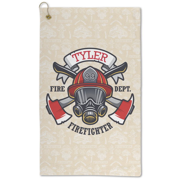 Custom Firefighter Microfiber Golf Towel - Large (Personalized)