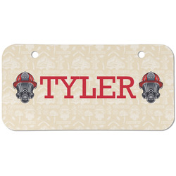 Firefighter Mini/Bicycle License Plate (2 Holes) (Personalized)
