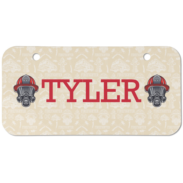 Firefighter Mini Bicycle License Plate - Two Holes
