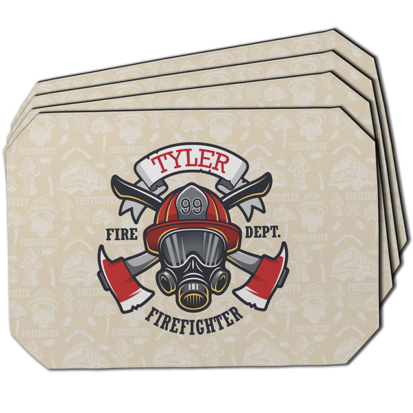 Custom Firefighter Dining Table Mat - Octagon w/ Name or Text