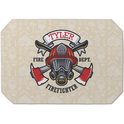 Firefighter Dining Table Mat - Octagon (Single-Sided) w/ Name or Text