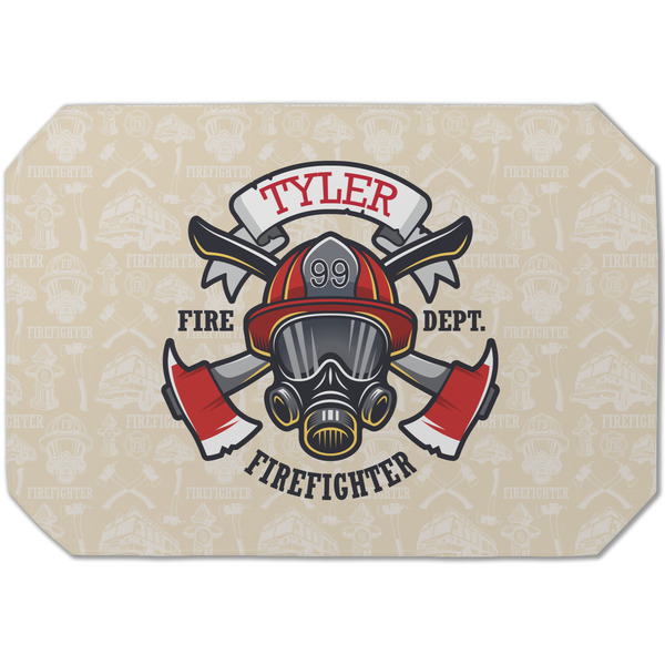 Custom Firefighter Dining Table Mat - Octagon (Single-Sided) w/ Name or Text