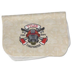 Firefighter Burp Cloth - Fleece w/ Name or Text