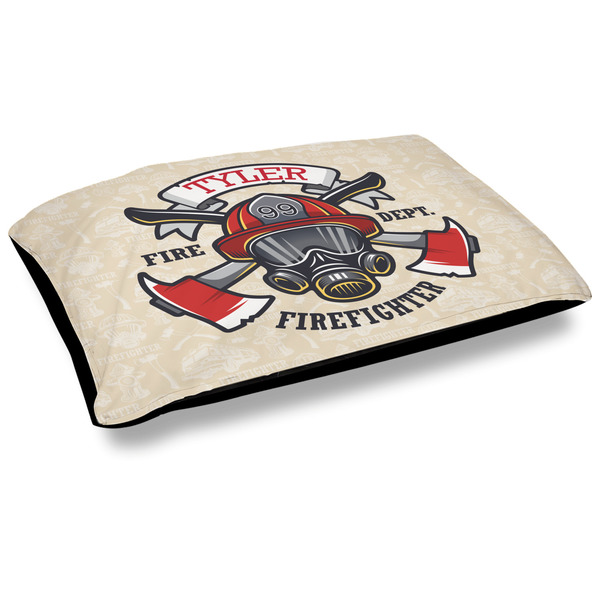 Custom Firefighter Outdoor Dog Bed - Large (Personalized)