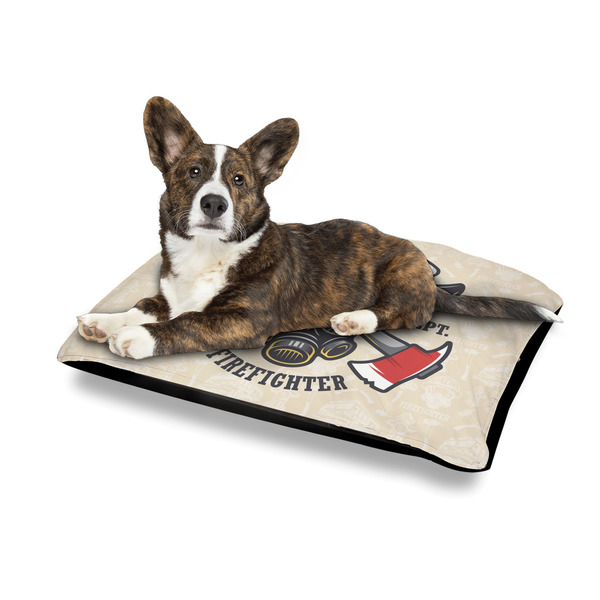 Firefighter Outdoor Dog Beds - Medium - IN CONTEXT