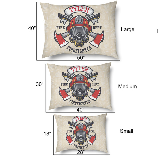 Firefighter Outdoor Dog Beds - SIZE CHART