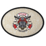 Firefighter Iron On Oval Patch w/ Name or Text