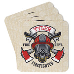 Firefighter Paper Coasters w/ Name or Text
