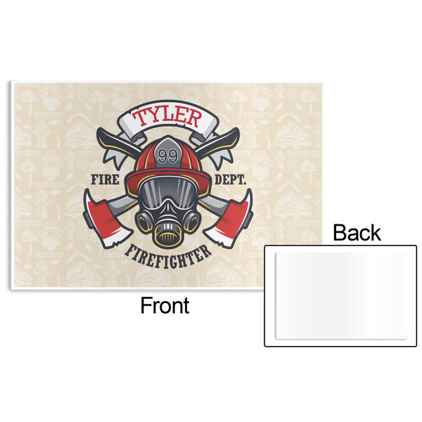 Firefighter Disposable Paper Placemat - Front & Back