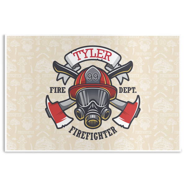 Custom Firefighter Disposable Paper Placemats (Personalized)