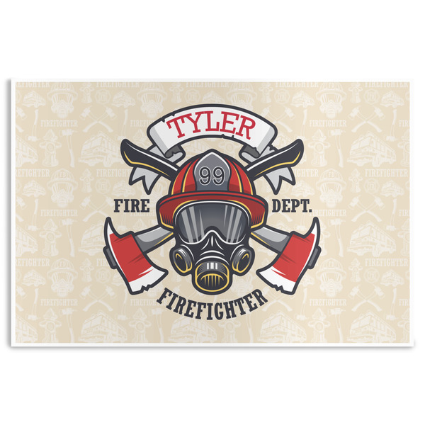 Custom Firefighter Disposable Paper Placemats (Personalized)