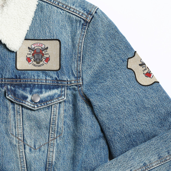 Firefighter Patches Lifestyle Jean Jacket Detail