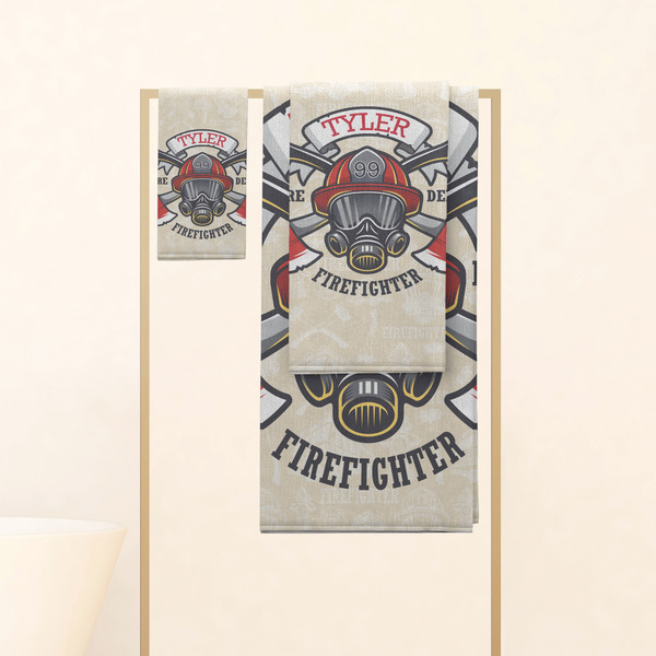 Firefighter Personalized Towel Set