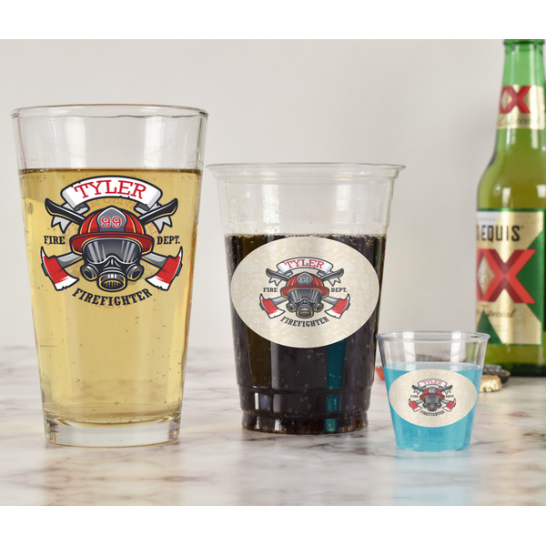 Firefighter Pint Glass - Two Content - In Context