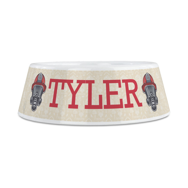 Firefighter Plastic Dog Bowls - Medium - FRONT