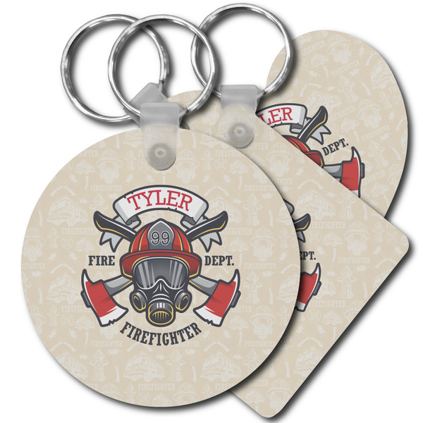 Custom Firefighter Plastic Keychain (Personalized)