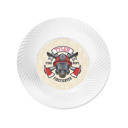 Firefighter Plastic Party Appetizer & Dessert Plates - 6" (Personalized)