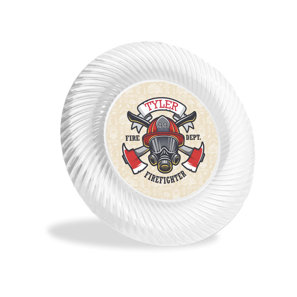 Custom Firefighter Plastic Party Appetizer & Dessert Plates - 6" (Personalized)
