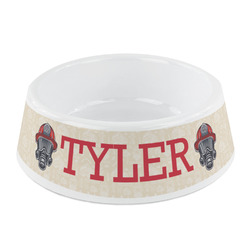 Firefighter Plastic Dog Bowl - Small (Personalized)