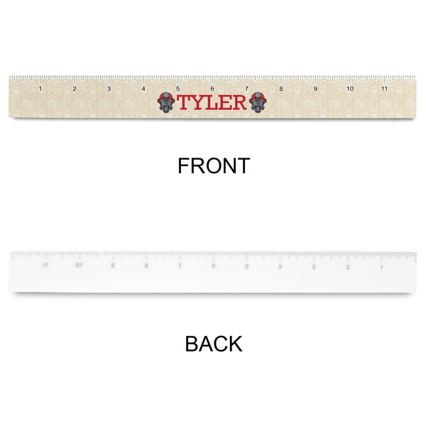 Firefighter Plastic Ruler - 12" - APPROVAL