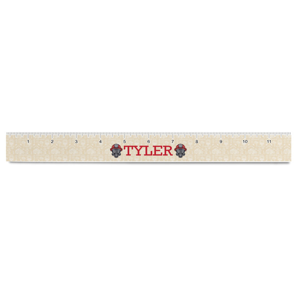 Firefighter Plastic Ruler - 12" - FRONT