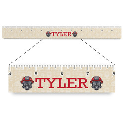 Firefighter Plastic Ruler - 12" (Personalized)