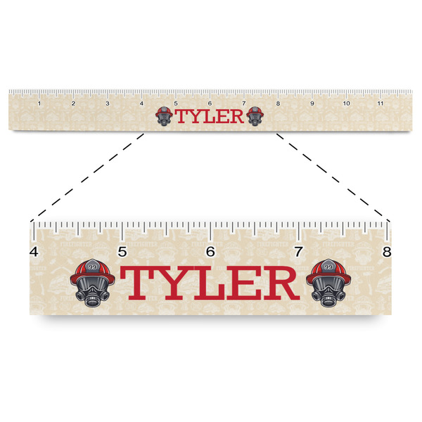 Custom Firefighter Plastic Ruler - 12" (Personalized)