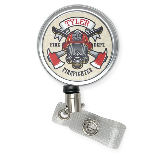 Custom Firefighter Retractable Badge Reel (Personalized)