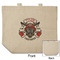 Firefighter Reusable Cotton Grocery Bag - Front & Back View