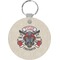 Firefighter Round Plastic Keychain (Personalized)