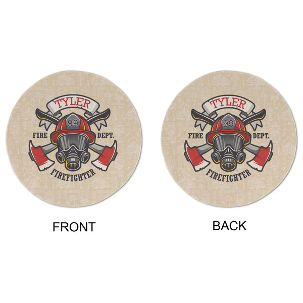 Firefighter Round Linen Placemats - APPROVAL (double sided)