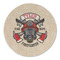 Firefighter Round Linen Placemat (Personalized)