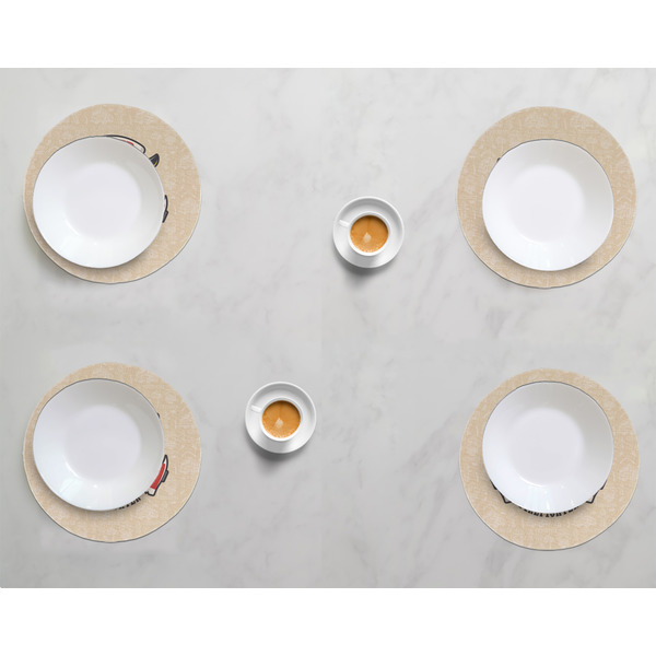 Firefighter Round Linen Placemats - LIFESTYLE (set of 4)