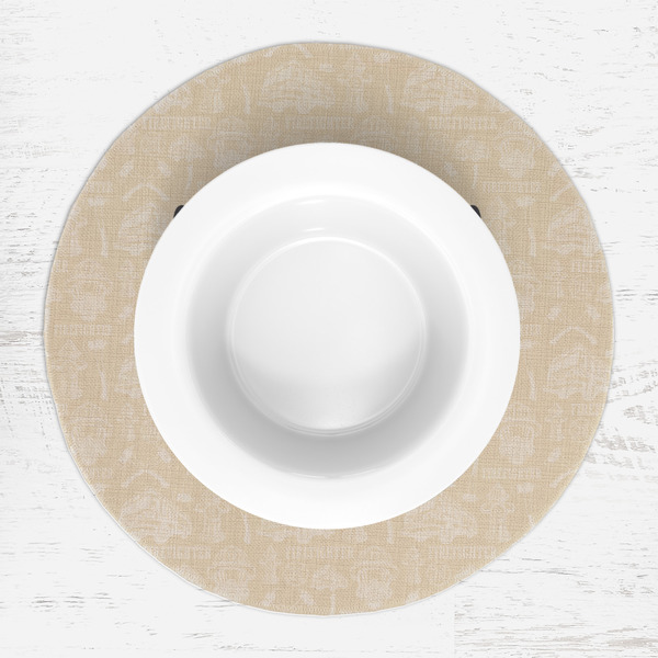 Firefighter Round Linen Placemats - LIFESTYLE (single)